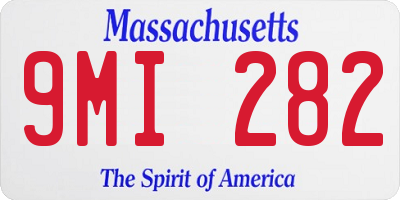 MA license plate 9MI282