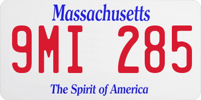 MA license plate 9MI285