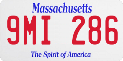 MA license plate 9MI286