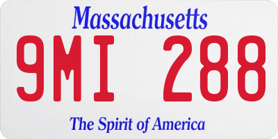 MA license plate 9MI288