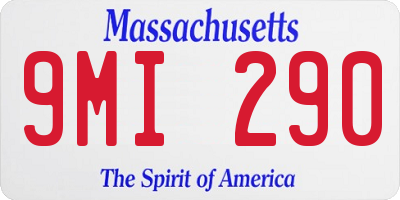 MA license plate 9MI290