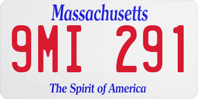 MA license plate 9MI291