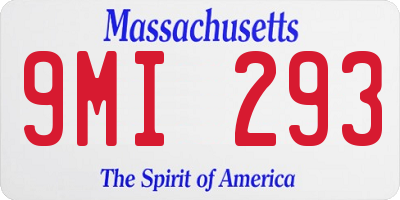 MA license plate 9MI293