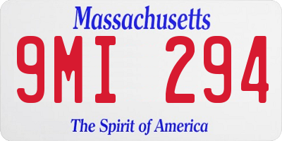 MA license plate 9MI294
