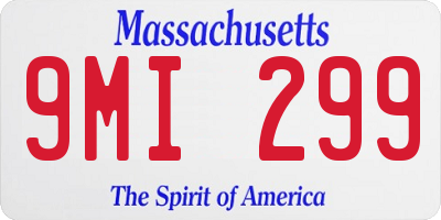 MA license plate 9MI299