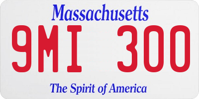MA license plate 9MI300