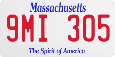 MA license plate 9MI305