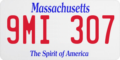 MA license plate 9MI307