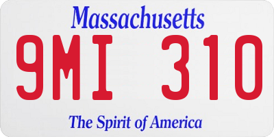 MA license plate 9MI310