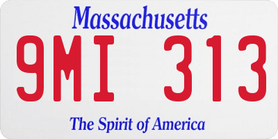 MA license plate 9MI313