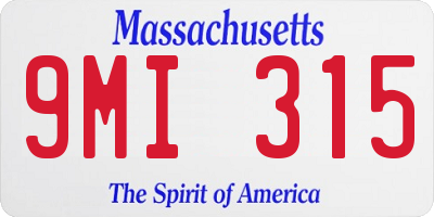 MA license plate 9MI315