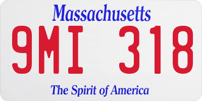 MA license plate 9MI318
