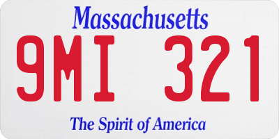 MA license plate 9MI321