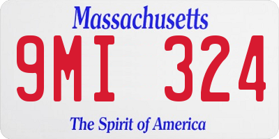 MA license plate 9MI324