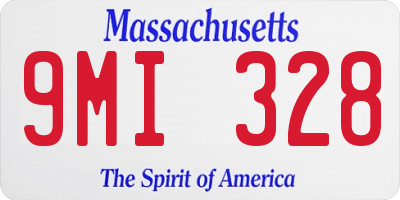 MA license plate 9MI328