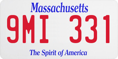 MA license plate 9MI331