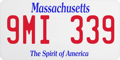 MA license plate 9MI339