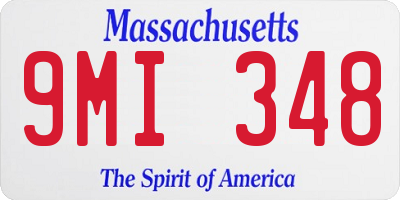MA license plate 9MI348