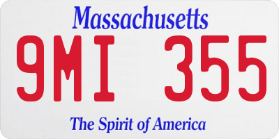 MA license plate 9MI355