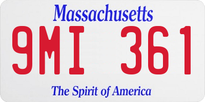 MA license plate 9MI361