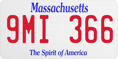 MA license plate 9MI366