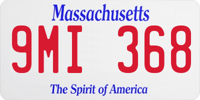 MA license plate 9MI368