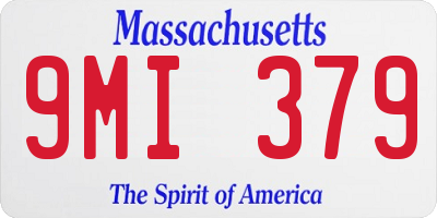 MA license plate 9MI379