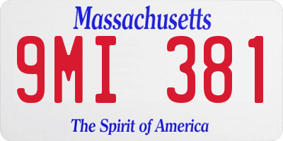 MA license plate 9MI381