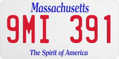 MA license plate 9MI391