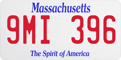 MA license plate 9MI396