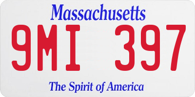 MA license plate 9MI397