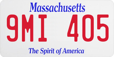 MA license plate 9MI405