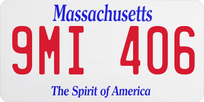MA license plate 9MI406