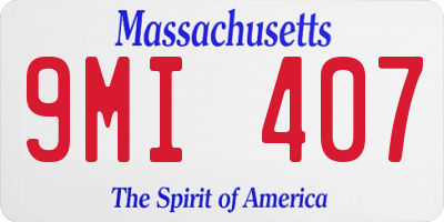 MA license plate 9MI407
