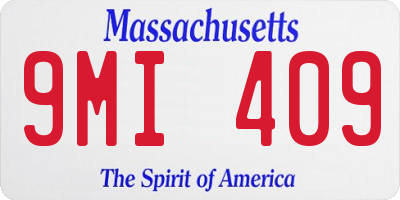 MA license plate 9MI409