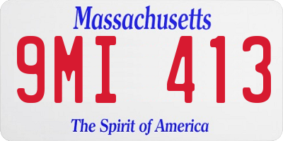 MA license plate 9MI413