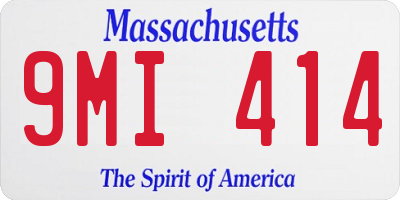 MA license plate 9MI414