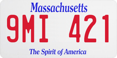 MA license plate 9MI421