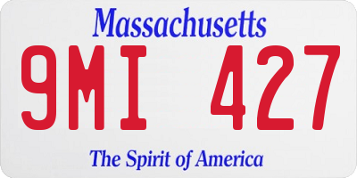 MA license plate 9MI427
