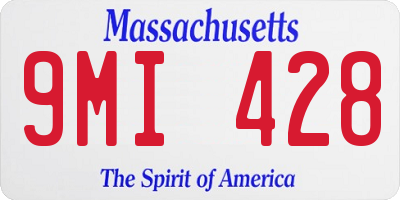 MA license plate 9MI428