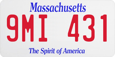 MA license plate 9MI431