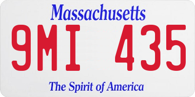 MA license plate 9MI435
