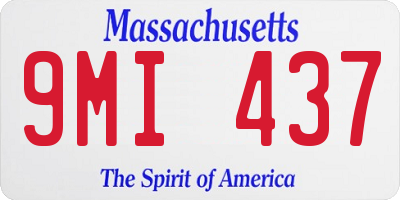 MA license plate 9MI437