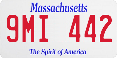 MA license plate 9MI442