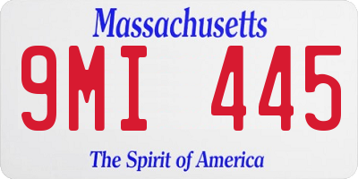 MA license plate 9MI445