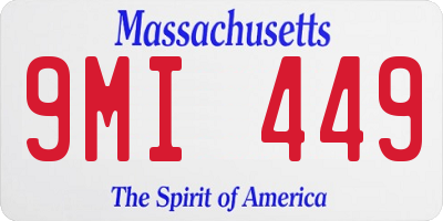 MA license plate 9MI449