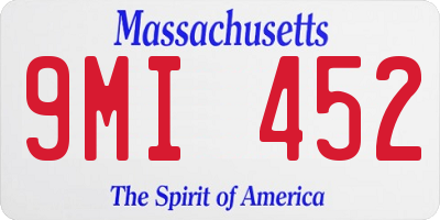 MA license plate 9MI452