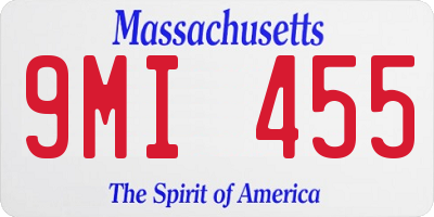 MA license plate 9MI455