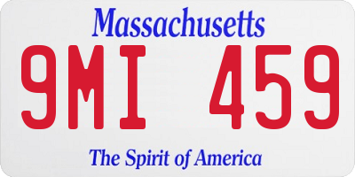 MA license plate 9MI459