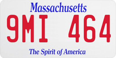 MA license plate 9MI464